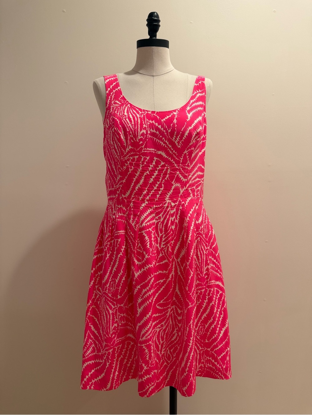 Lily Pulitzer Silk Pink and White Patterned Mini Dress